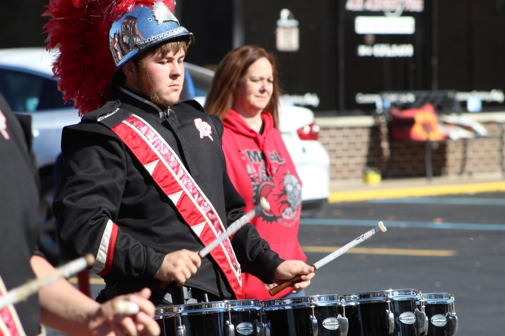 Black Knight Marching Band drummer and mom.
